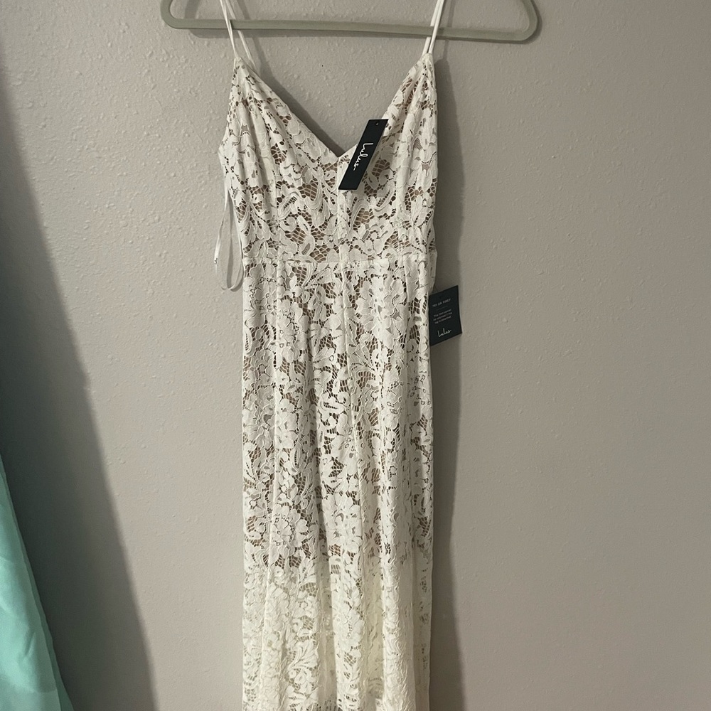 Lulus small white dress lace